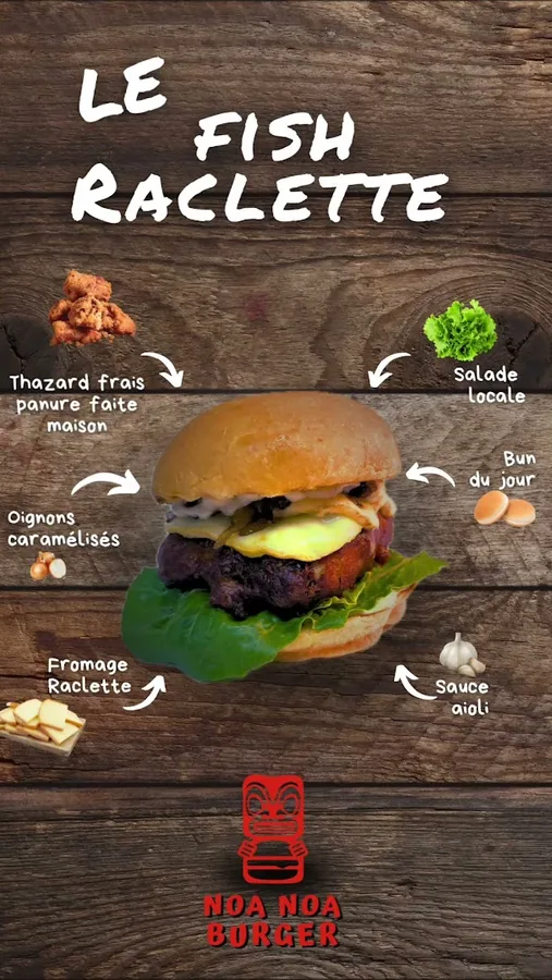 Noa Noa Burger, poisson au lait de coco